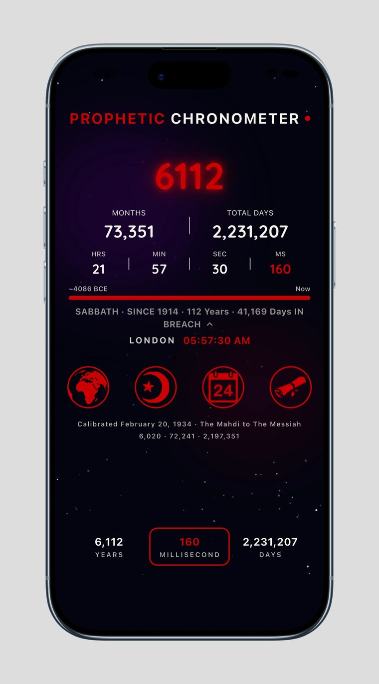 Prophetic Chronometer Live Web Chronometer &mdash; Deep Space theme
