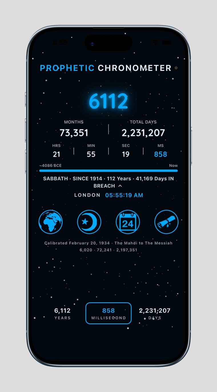 Prophetic Chronometer Live Web Chronometer &mdash; Ice Blue theme